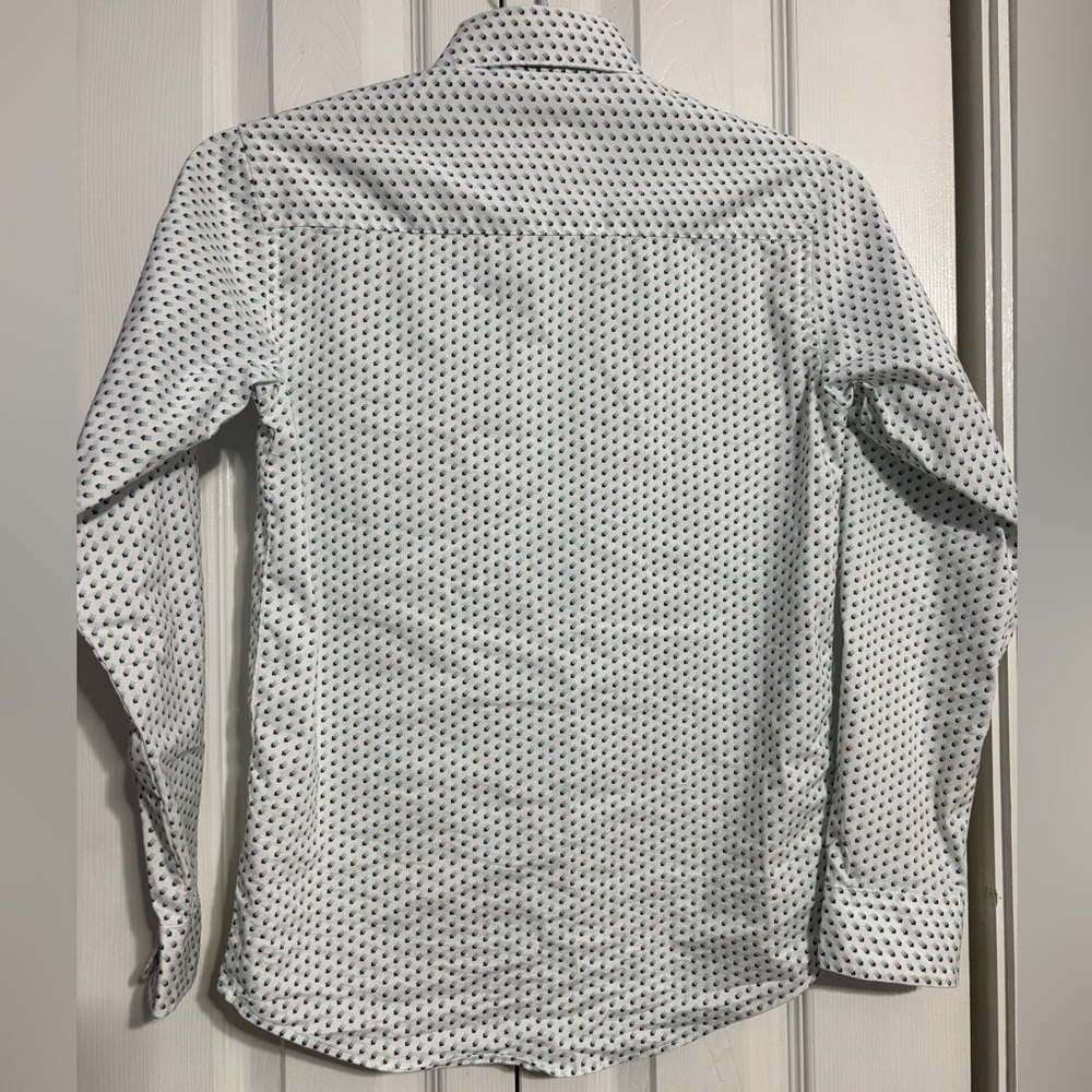 Van Heusen Boys Stretch Arrow Geo Print Shirt 10/12 Regular - Picture 6 of 8